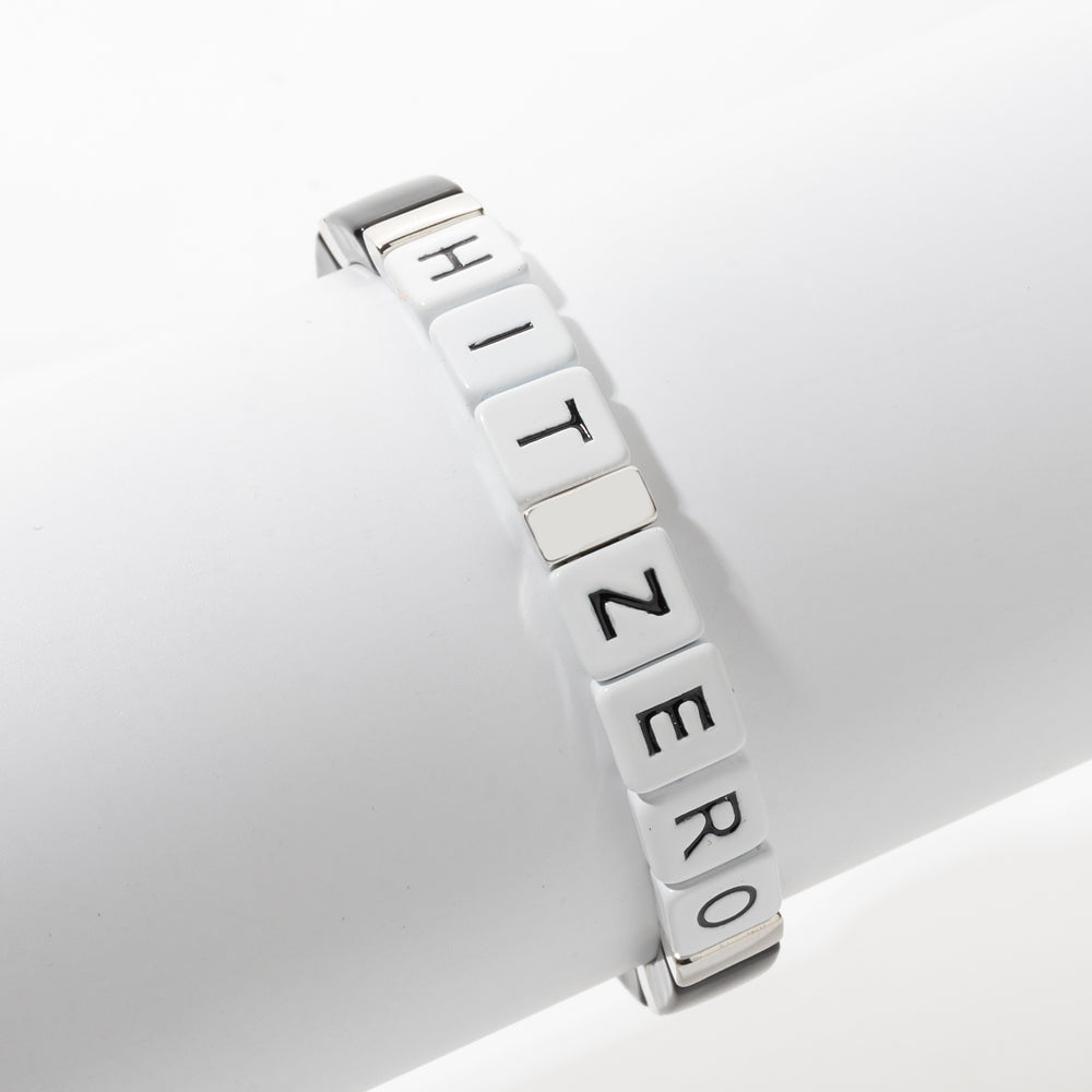 Hit Zero Black Single Bracelet - Silver