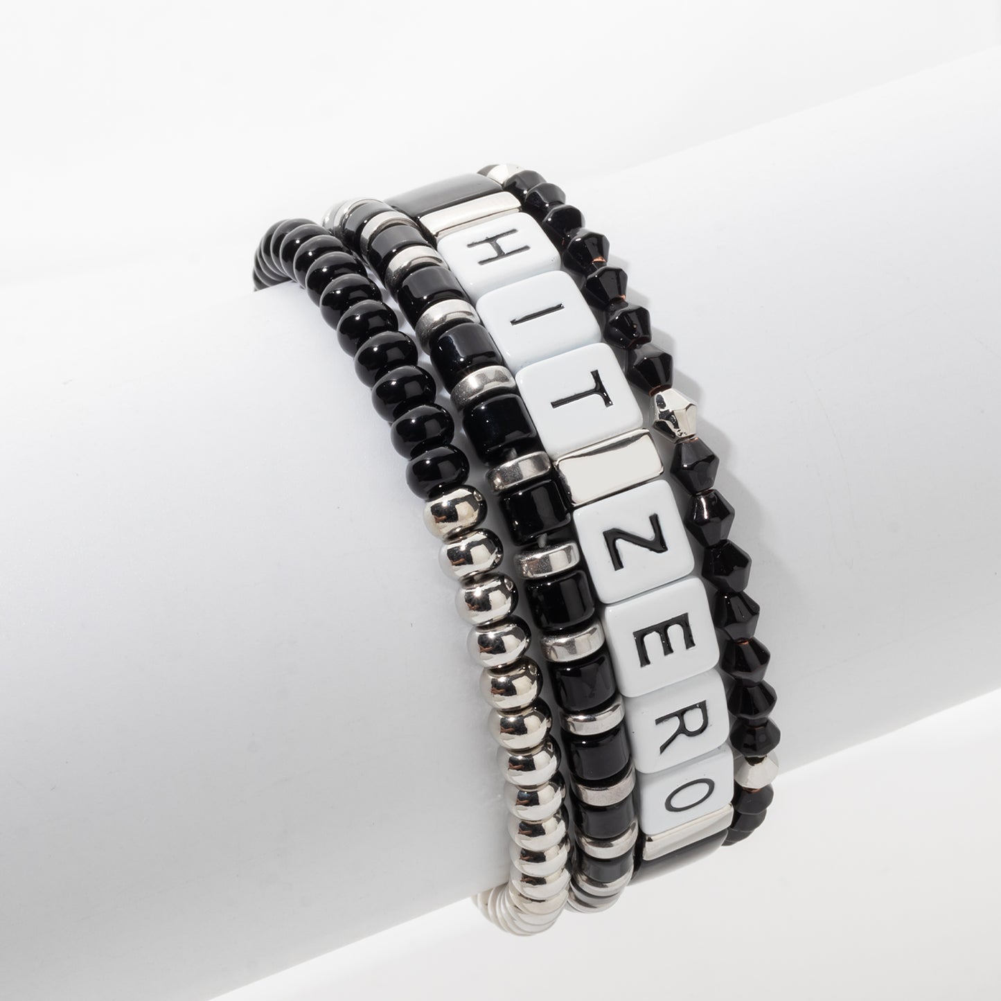 Hit Zero Black Bracelet Silver Set