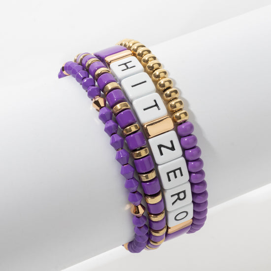 Hit Zero Purple Bracelet Gold Set