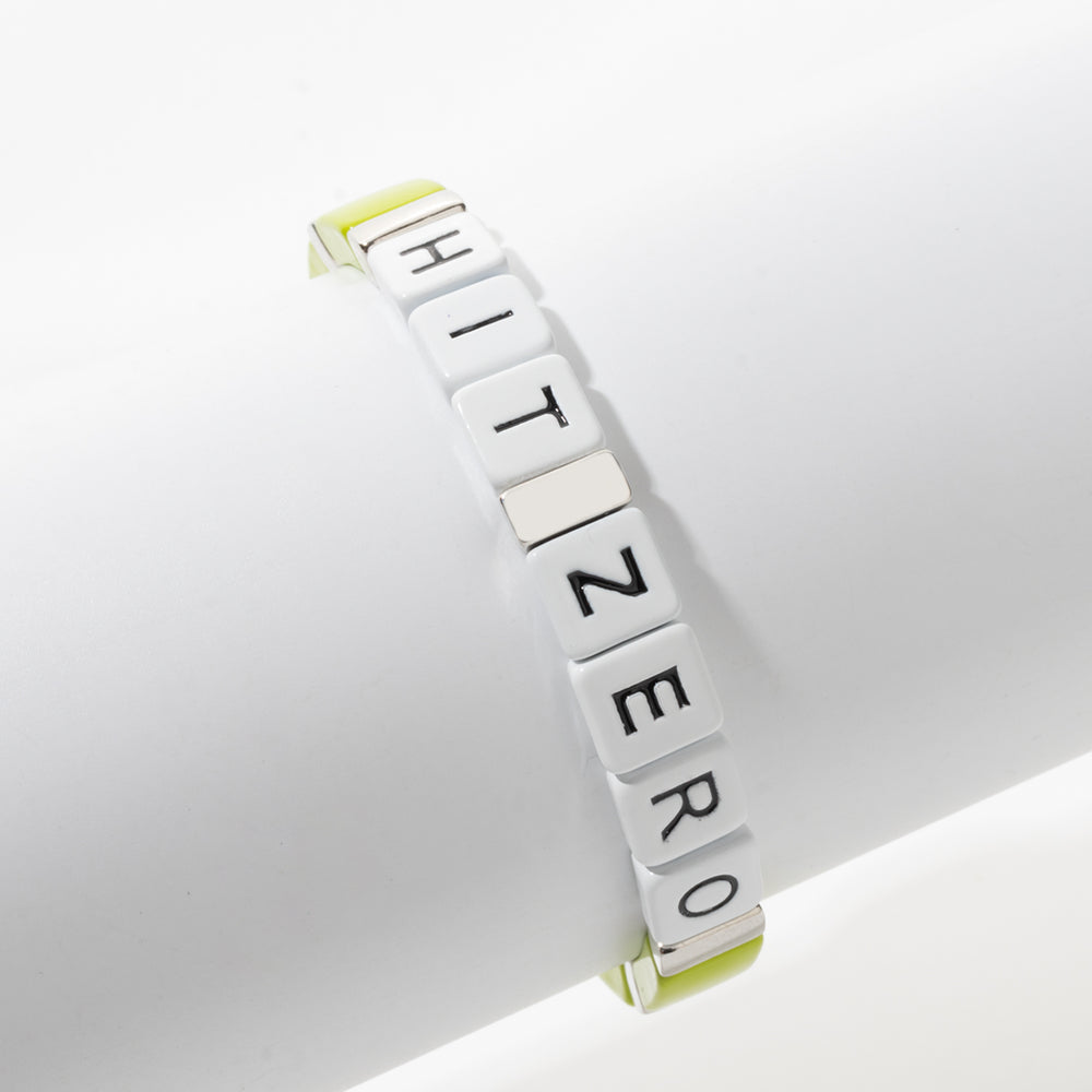 Hit Zero Green Single Bracelet - Silver