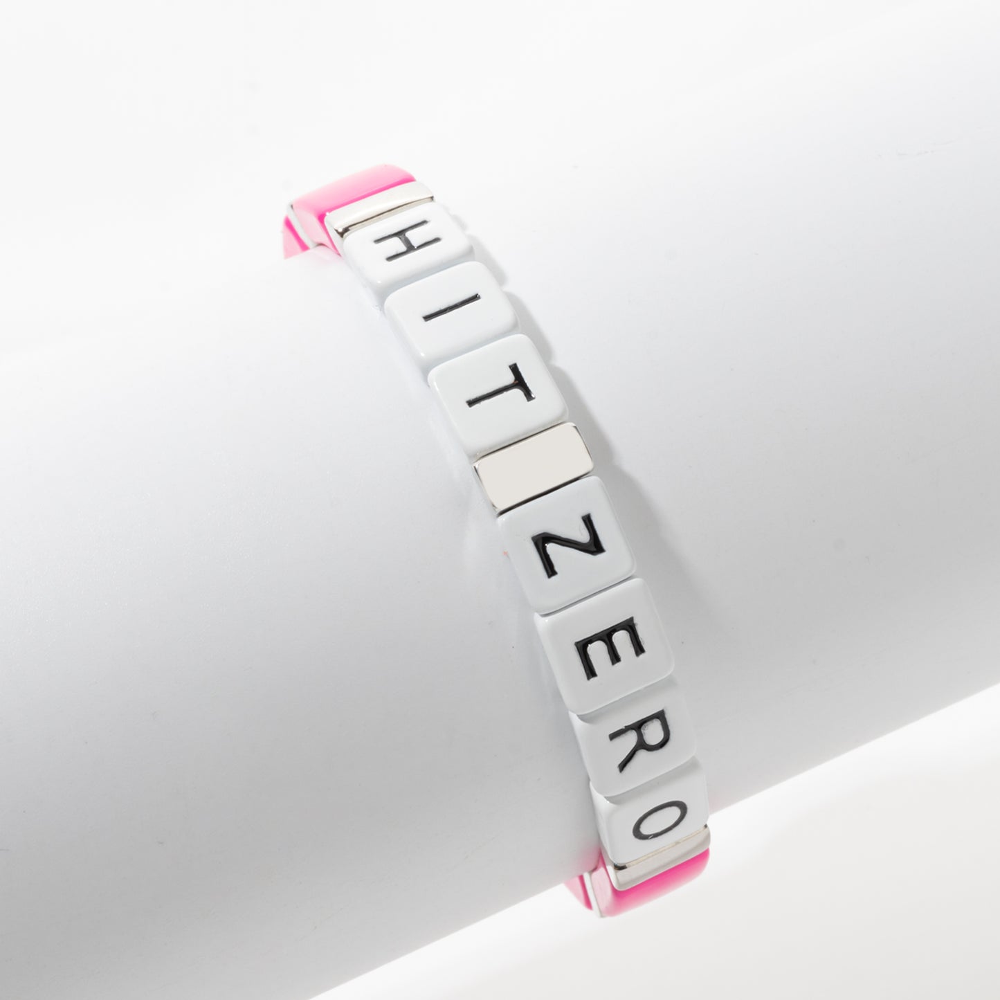 Hit Zero Pink Single Bracelet - Silver