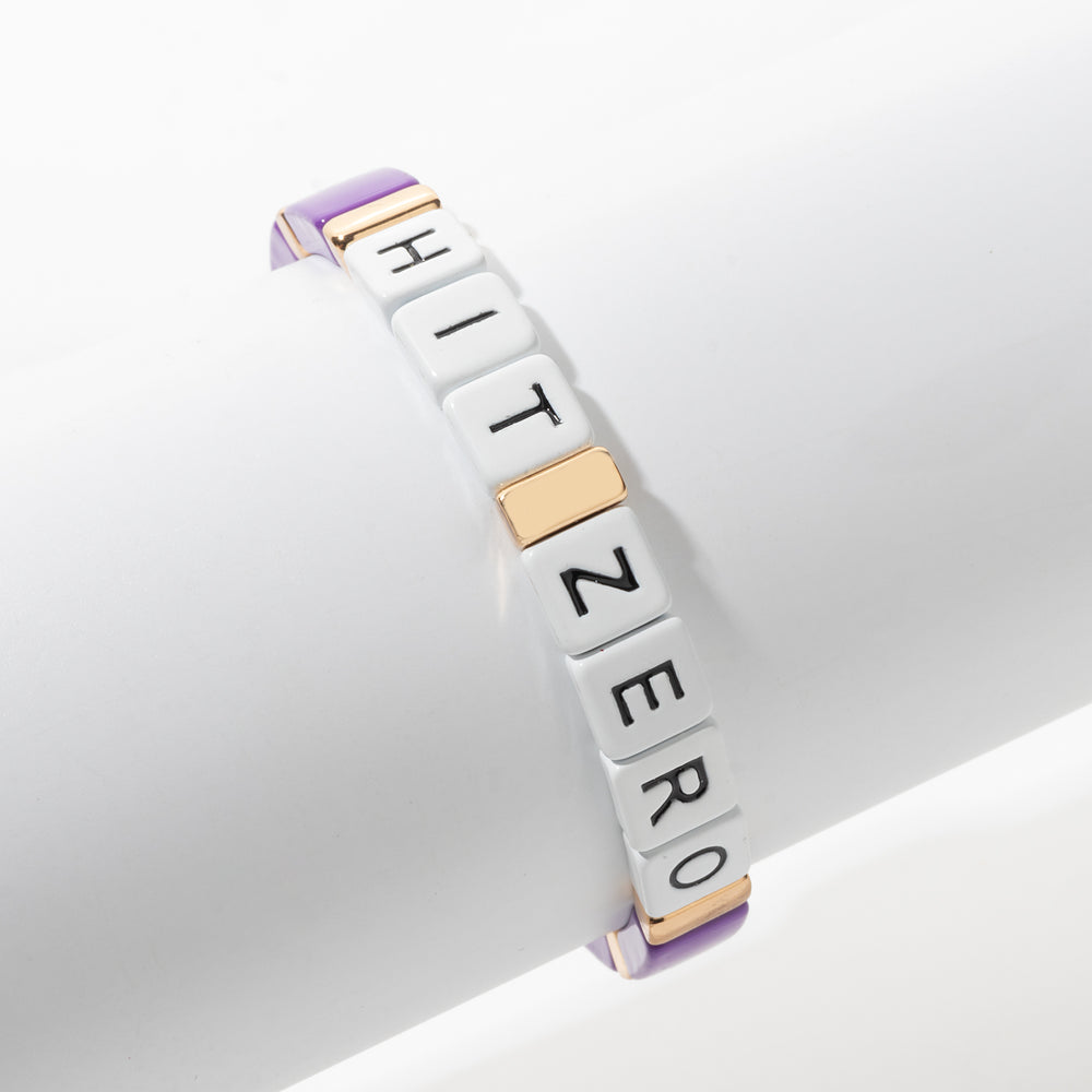 Hit Zero Purple Single Bracelet - Gold