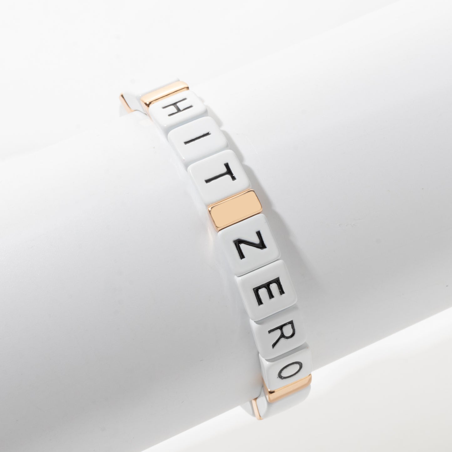 Hit Zero Gold Single Bracelet - White