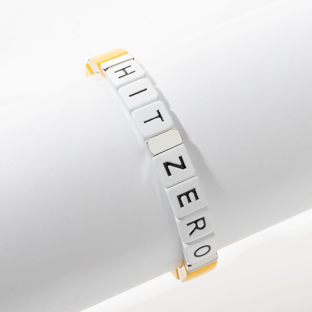 Hit Zero Yellow Single Bracelet - Silver