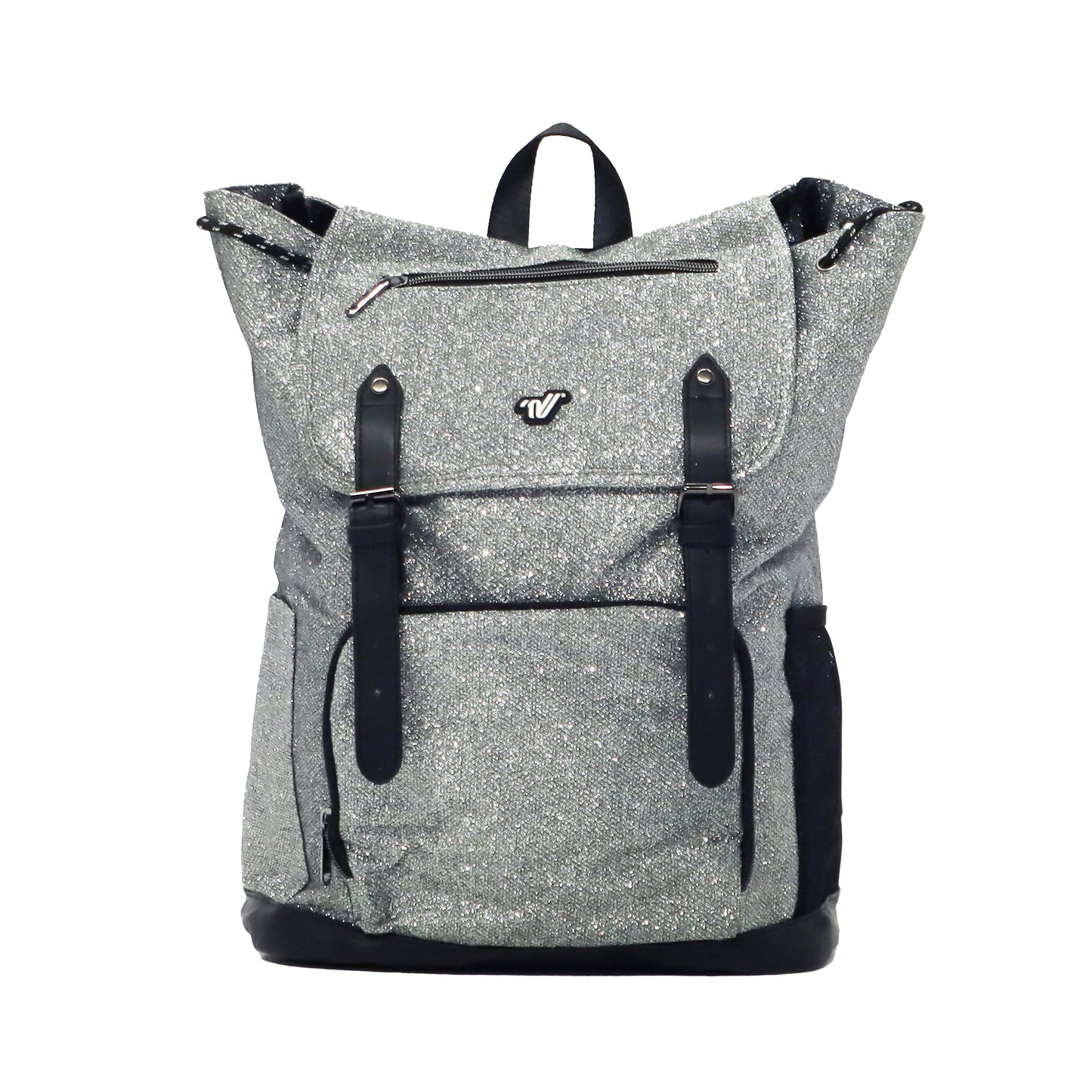 Varsity Silver Glitter Flap Backpack - Varsity Shop