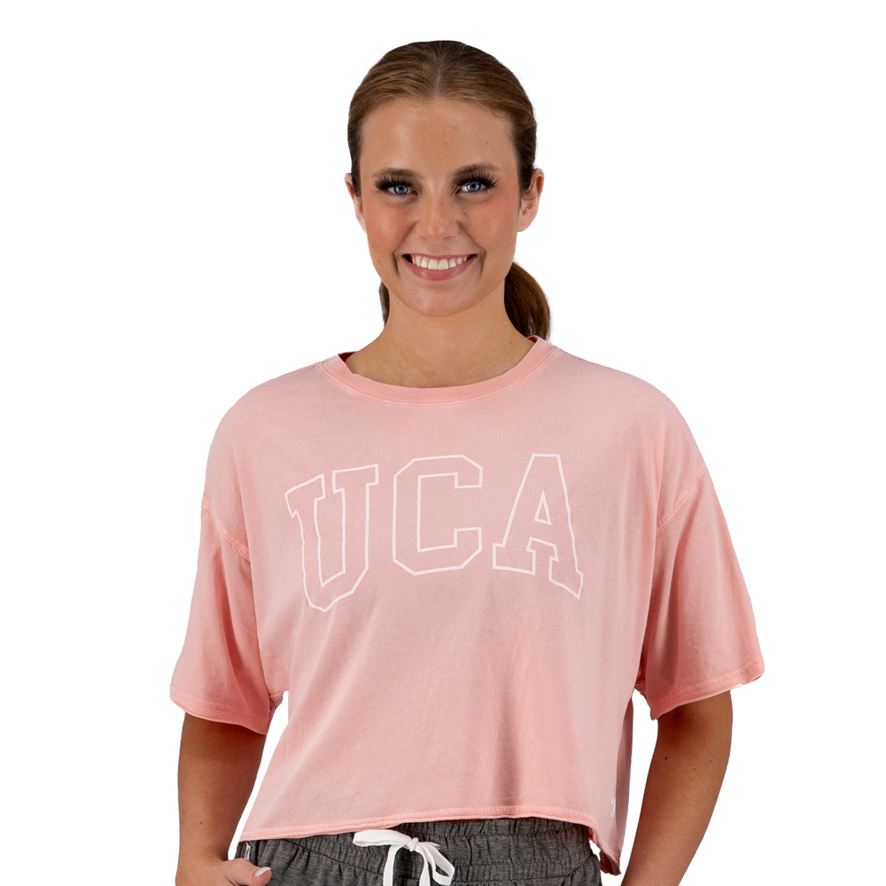 UCA Peach Boxy Crop Tee