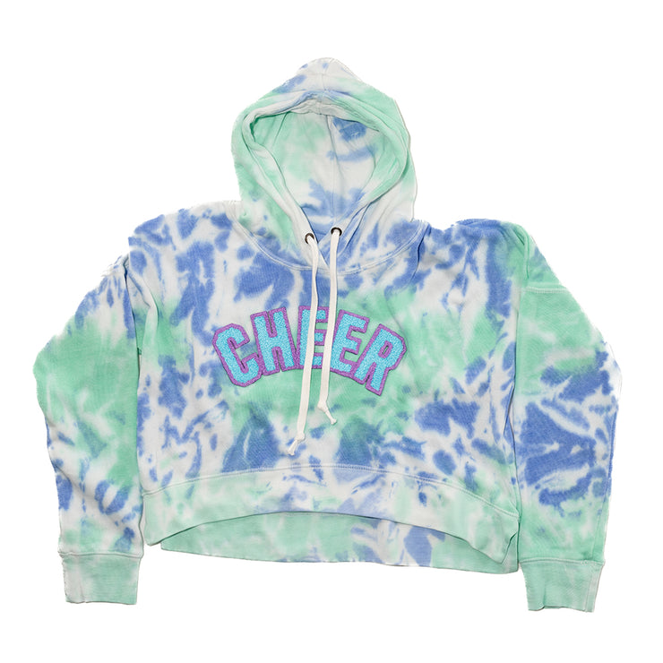 Killdeer Cowboys Tie Dye Crop Hoodie