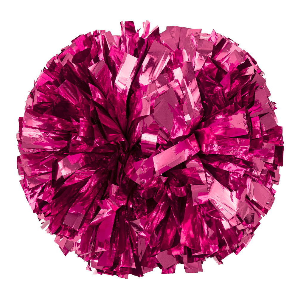 Hot Pink Metallic Poms