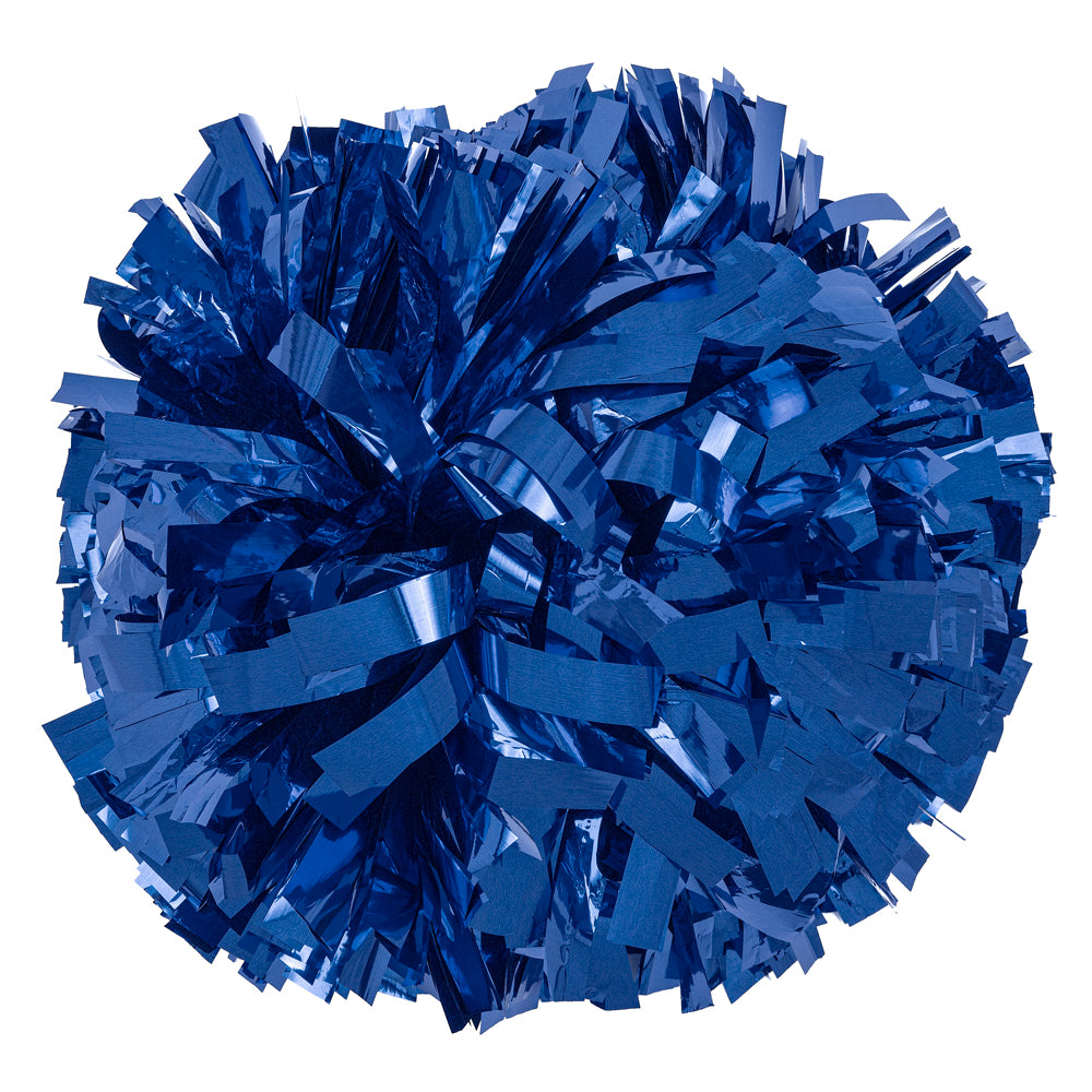 Blue Metallic Poms