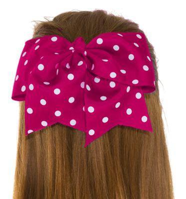 Fuchsia Polka Dot Bow