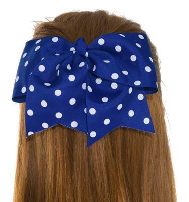 Royal Blue Polka Dot Bow