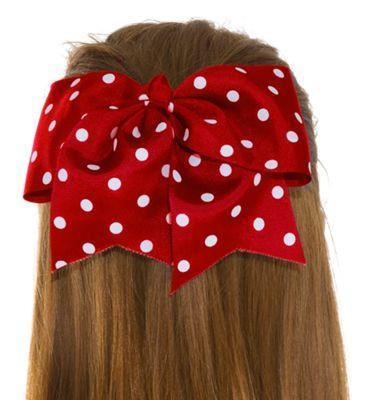 Scarlet Polka Dot Bow