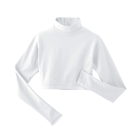 Load image into Gallery viewer, Spirit Stretch Mock Neck Midriff - White
